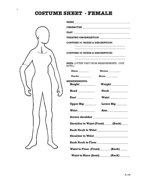 Historical Context of Female Costume Design Template